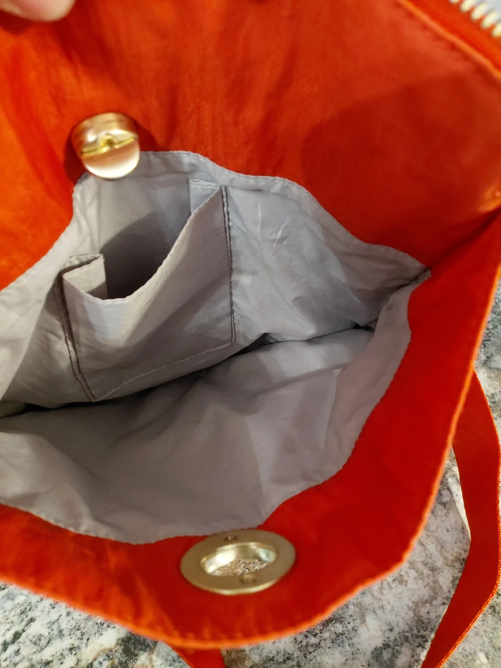Baggallini Orange Crossbody Bag with Gold Hardware